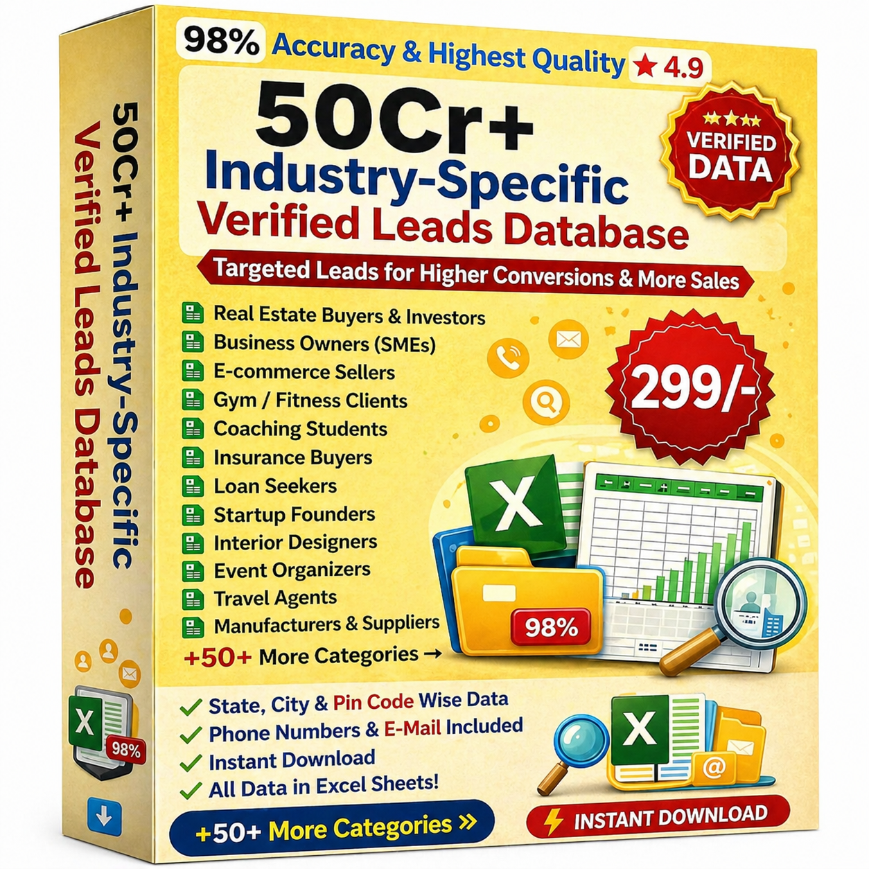 50Cr+ Industry-Specific Verified Leads Database